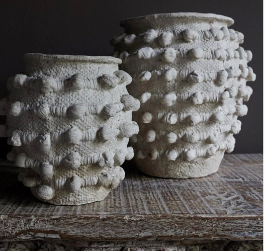 Massima Cream Cement Pot