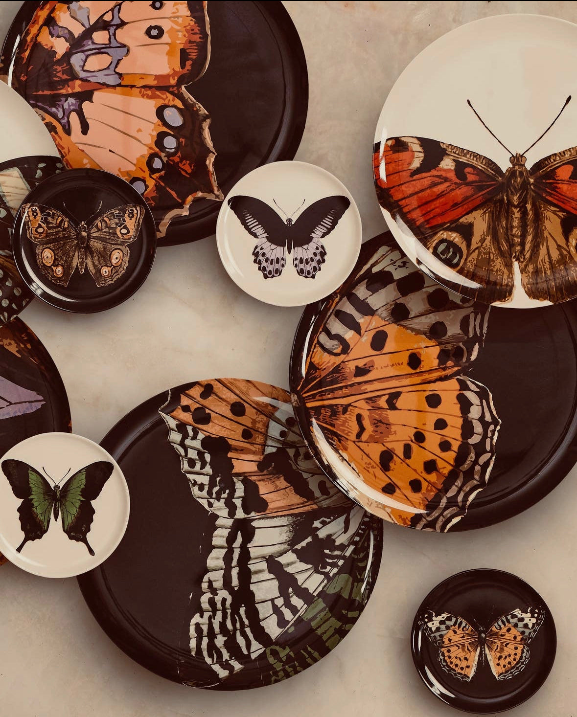 Melamine Butterfly Side Plate Set