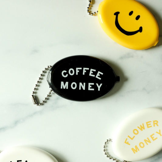 Coffee Money Coin Pouch Keychain