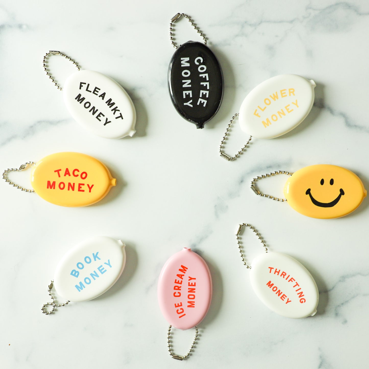 Smile coin pouch keychain