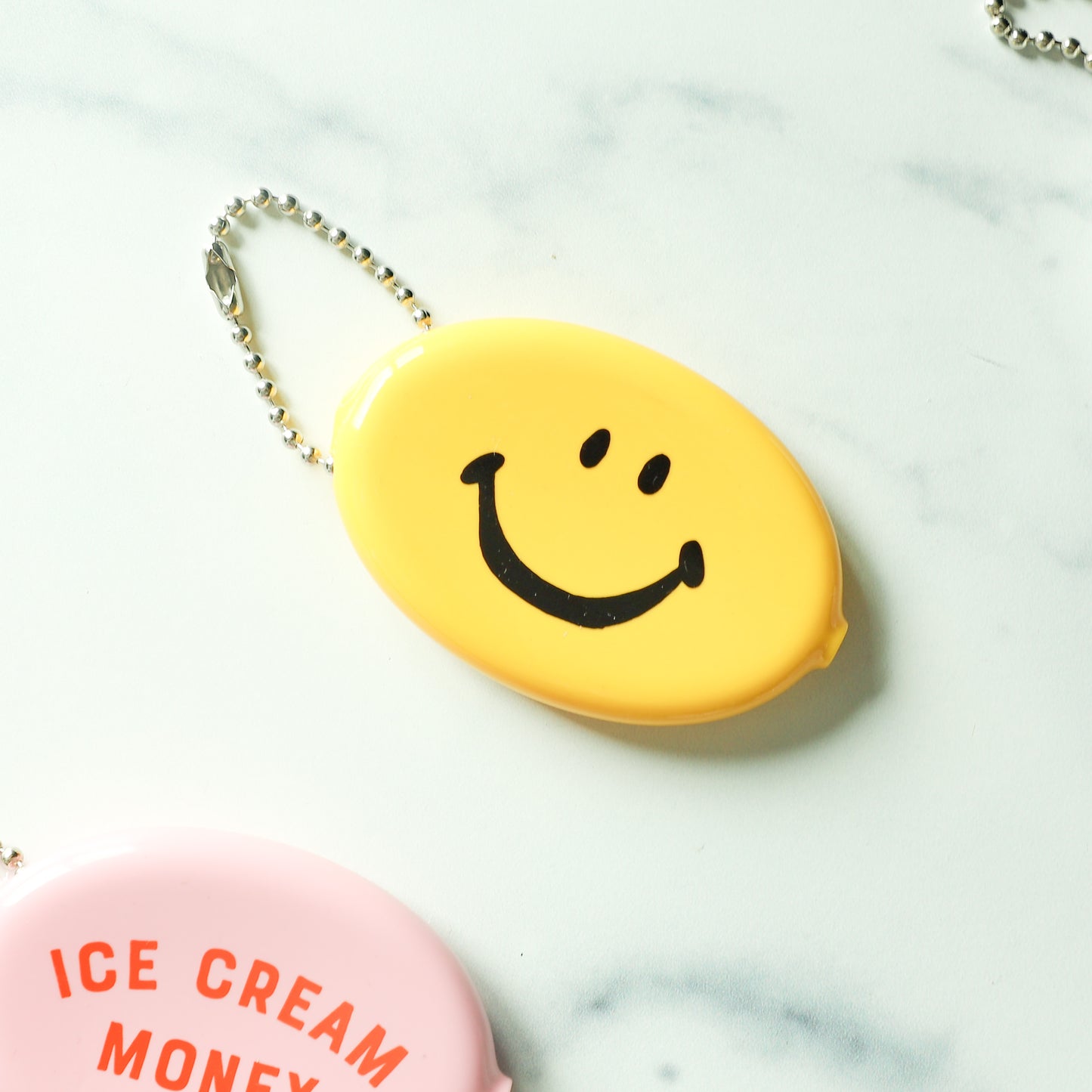 Smile coin pouch keychain